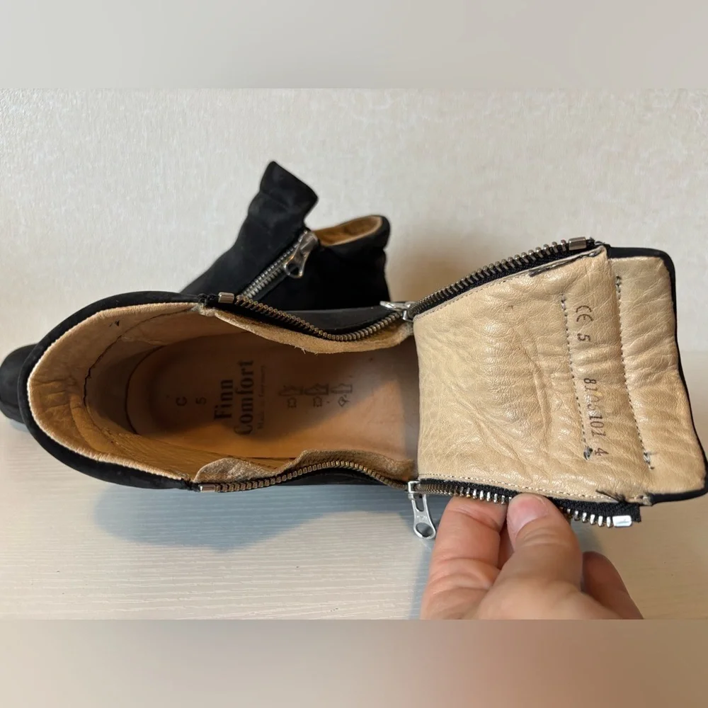 Finn Comfort Germany | Black suede ankle boots | Women’s size 7 - Picture 4 of 6